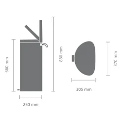 Brabantia Flatback+ Pedaalemmer 30 Liter - 243783 Online