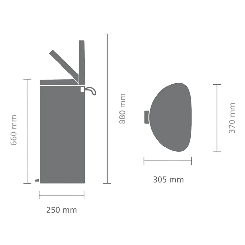 Brabantia Flatback+ Pedaalemmer 30 Liter - 243783 Online