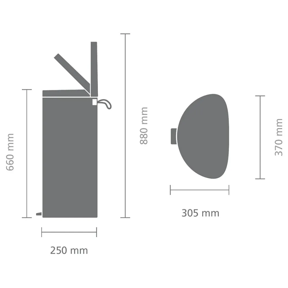 Brabantia Flatback+ Pedaalemmer 30 Liter - 126677 Clearance