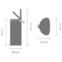 Brabantia Flatback+ Pedaalemmer 40 Liter - 243786 Discount