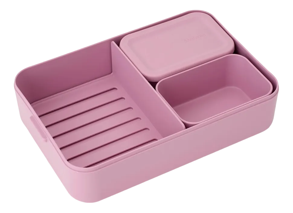 Brabantia Make & Take Bento Lunchbox Broodtrommel Lilac Pink incl Bentobox Large