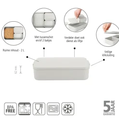Brabantia Make & Take Bento Lunchbox - Kunststof - Light Grey