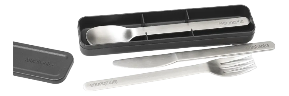 Brabantia Make & Take Bestekset Dark Grey 3-delig