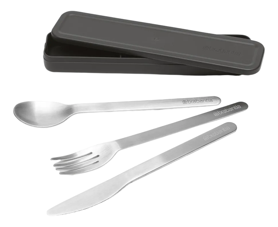Brabantia Make & Take Bestekset Dark Grey 3-delig