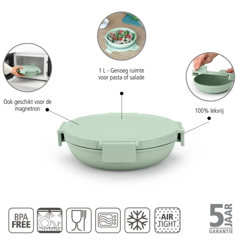 Brabantia Make & Take Lunchbox 1 L - Kunststof - Jade Green