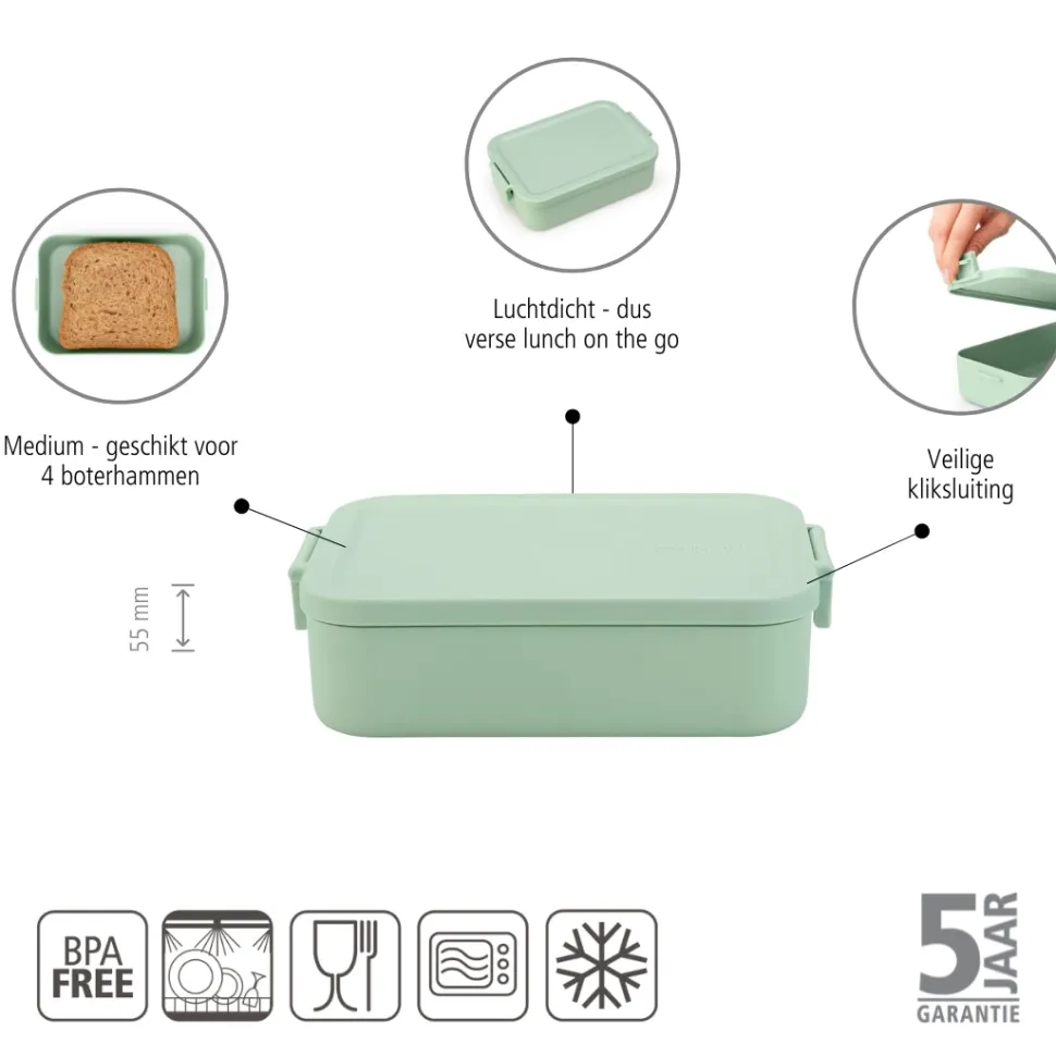Brabantia Make & Take Lunchbox Medium - Kunststof - Jade Green