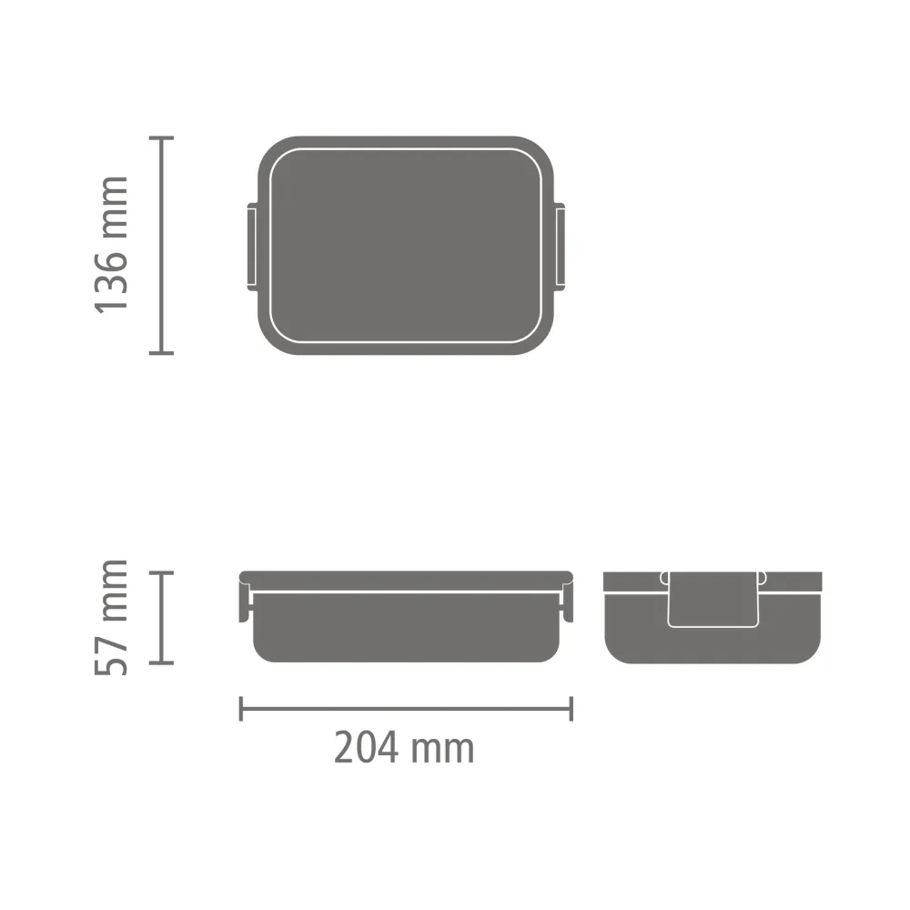 Brabantia Make & Take Lunchbox Medium - Kunststof - Dark Grey Clearance