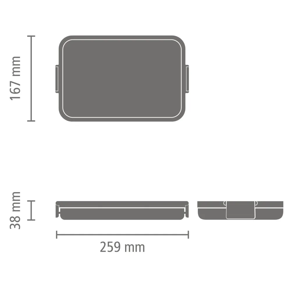 Brabantia Make & Take Lunchbox Small - Kunststof - Light Grey Hot