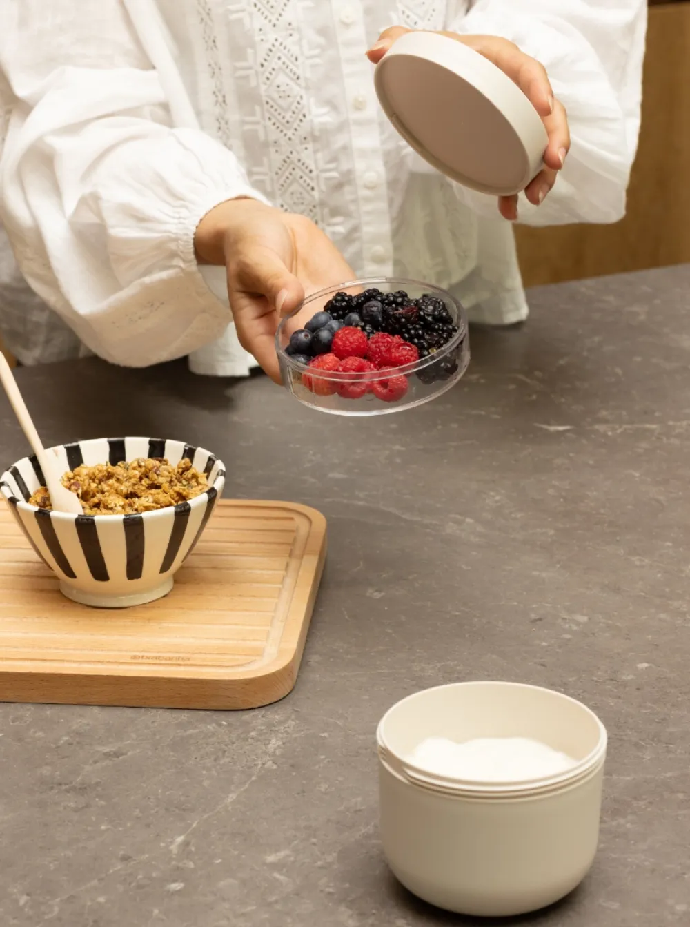 Brabantia Make & Take Reisbeker Yoghurt Beker To Go Soft Beige 500 ml Outlet