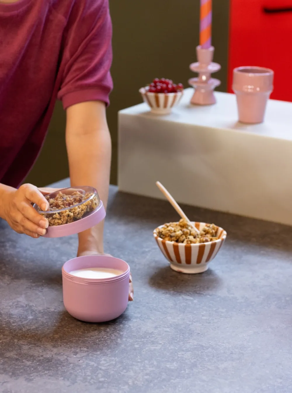 Brabantia Make & Take Reisbeker Lilac Pink Yoghurt Beker To Go 500 ml Outlet