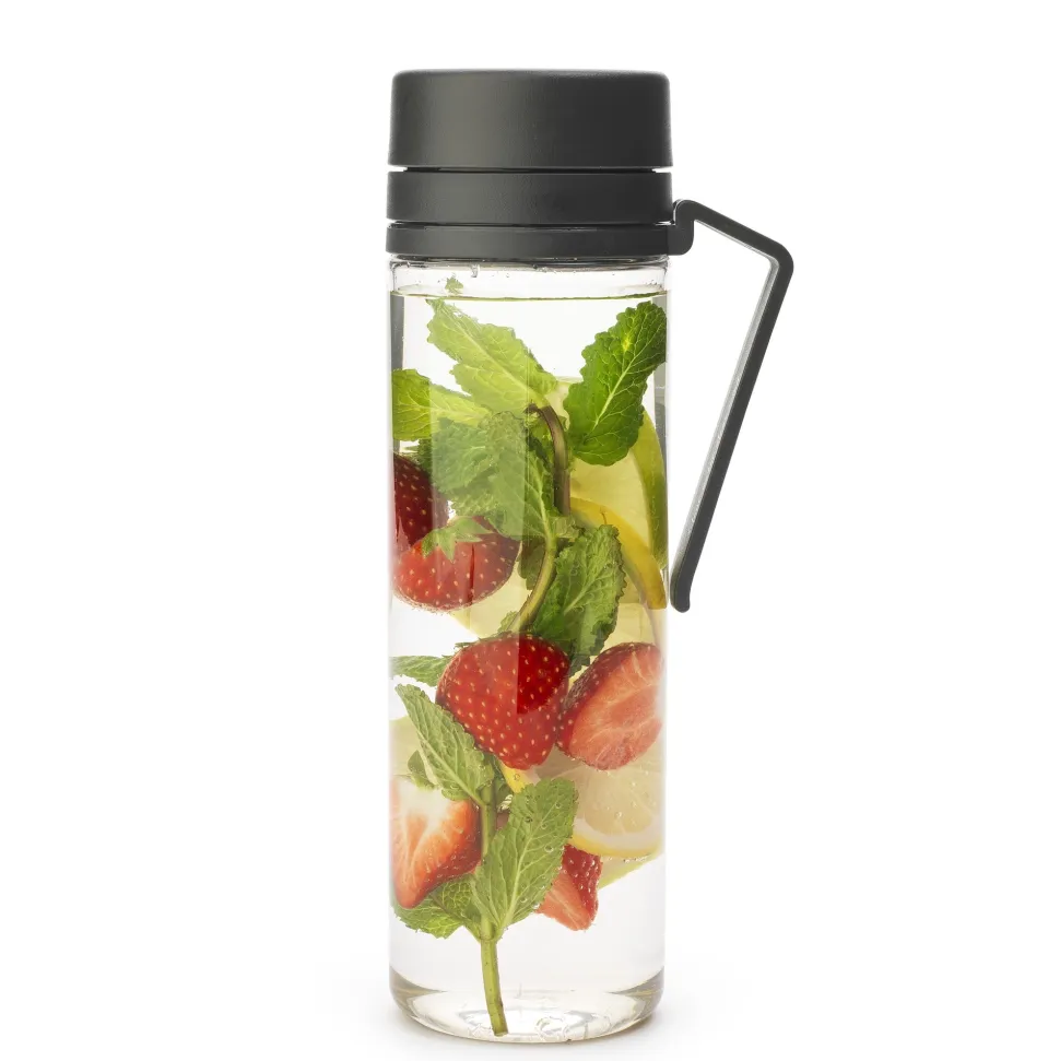 Brabantia Make & Take Waterfles met Fruitfilter 0,5 L - Dark Grey