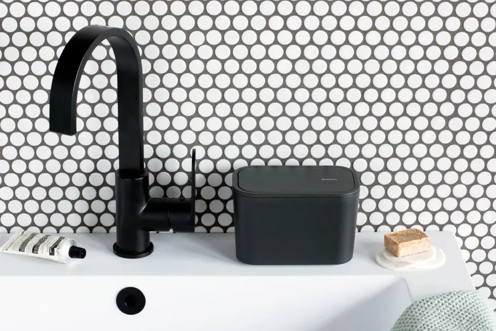 Brabantia MindSet Badkamer Afvalbakje Dark Grey