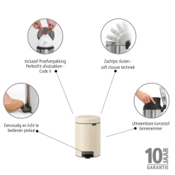 Brabantia NewIcon Pedaalemmer - Soft Beige Discount