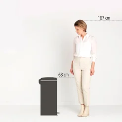 Brabantia NewIcon Pedaalemmer 30 L - Matt Steel - 176341