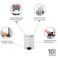 Brabantia NewIcon Pedaalemmer 5 Liter - 176284 Discount