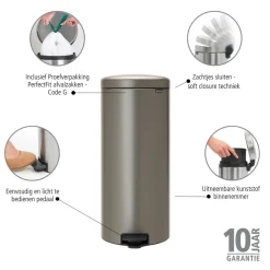 Brabantia NewIcon Pedaalemmer - Platinum Clearance