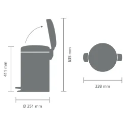 Brabantia NewIcon Pedaalemmer 12 Liter - 288432