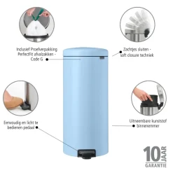 Brabantia NewIcon Pedaalemmer 30 L - Dreamy Blue