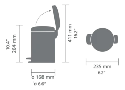 Brabantia NewIcon Prullenbak Soft Grey Outlet