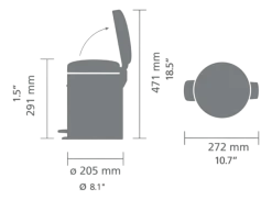 Brabantia NewIcon Prullenbak Soft Grey Discount