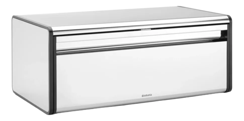 Brabantia Regular Broodtrommel Brilliant Steel met klepdeksel