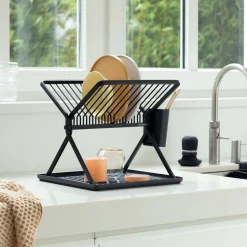 Brabantia SinkSide Afdruiprek Compact - met Bestekhouder - Dark Grey