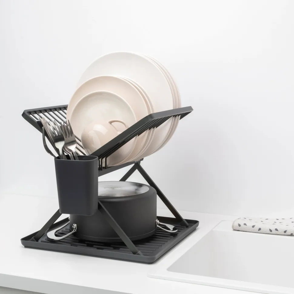 Brabantia SinkSide Afdruiprek Compact - met Bestekhouder - Dark Grey