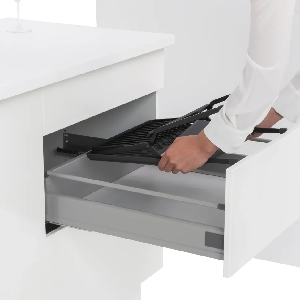 Brabantia SinkSide Afdruiprek Compact - met Bestekhouder - Dark Grey