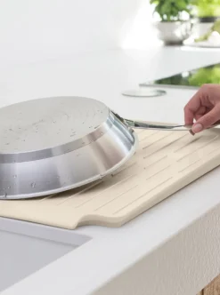 Brabantia SinkSide Afdruiprek Soft Beige met Lekbak en Bestekhouder