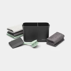 Brabantia SinkSide Gootsteenorganizer Dark Grey aanrecht organiser set 8-delig
