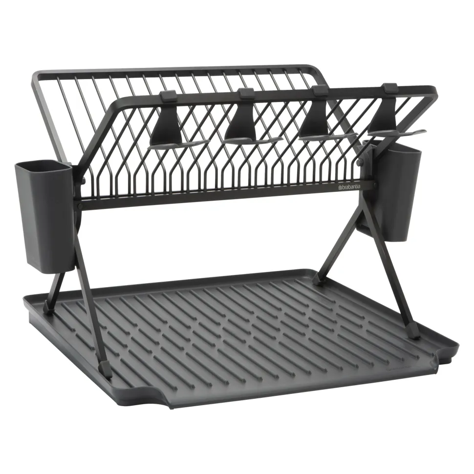 Brabantia SinkSide Inklapbaar Afdruiprek - met Bestekhouder - Dark Grey