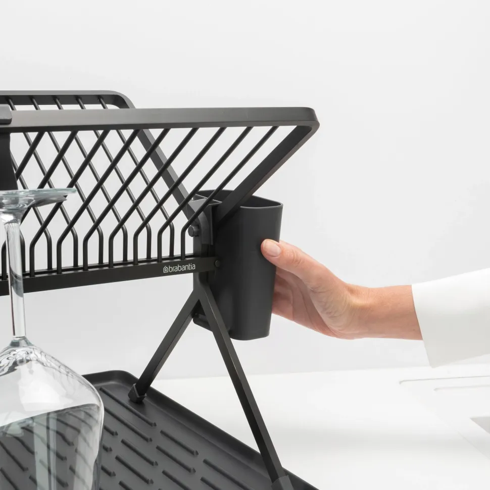 Brabantia SinkSide Inklapbaar Afdruiprek - met Bestekhouder - Dark Grey