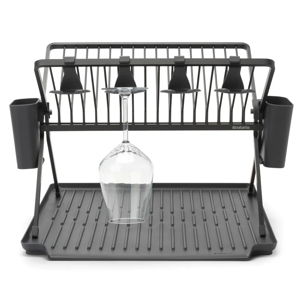Brabantia SinkSide Inklapbaar Afdruiprek - met Bestekhouder - Dark Grey