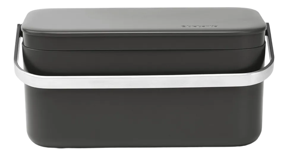 Brabantia SinkSide Prullenbak Aanrecht Afvalbakje Dark Grey 1,8 liter