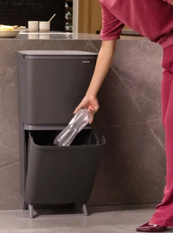 Brabantia SortUp Hi Prullenbak Dark Grey 20 + 25 liter