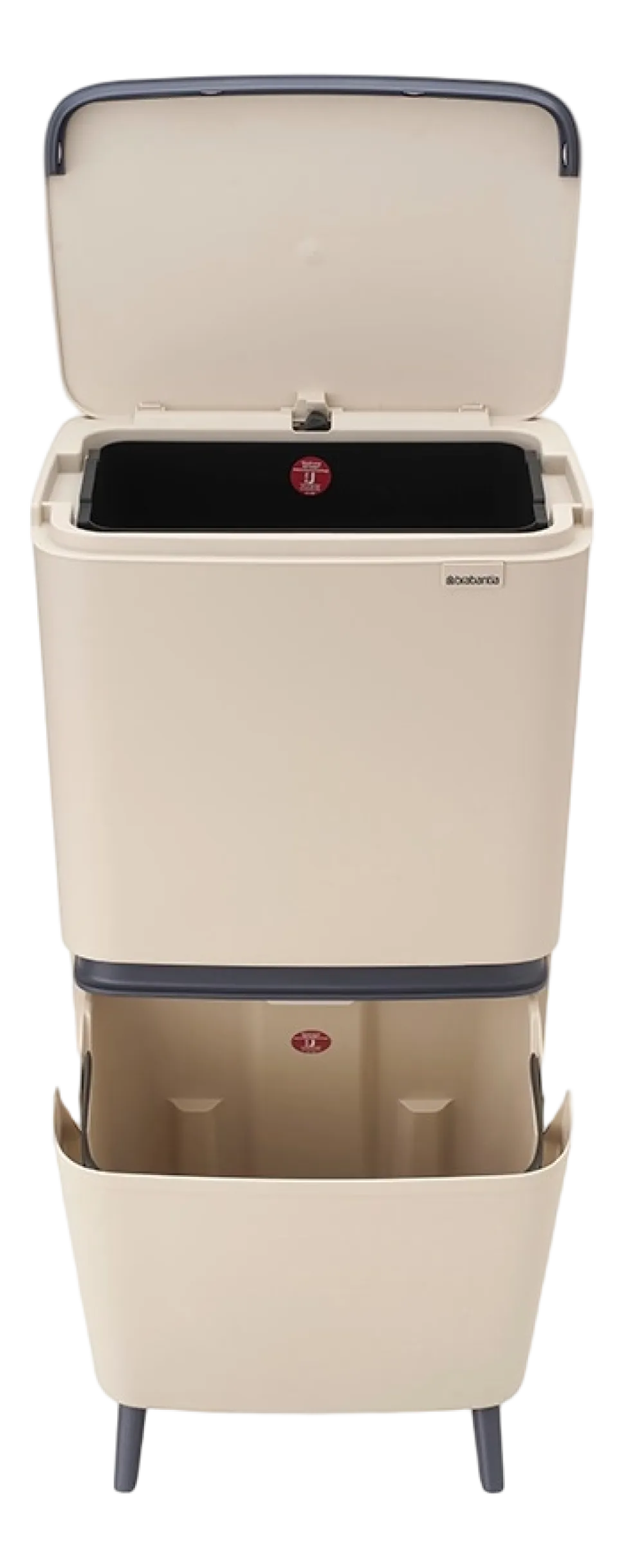 Brabantia SortUp Hi Prullenbak Soft Beige 20 + 25 liter