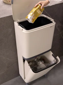 Brabantia SortUp Hi Prullenbak Soft Beige 20 + 25 liter