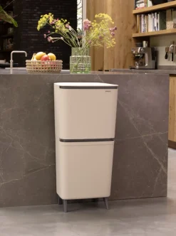 Brabantia SortUp Hi Prullenbak Soft Beige 20 + 25 liter