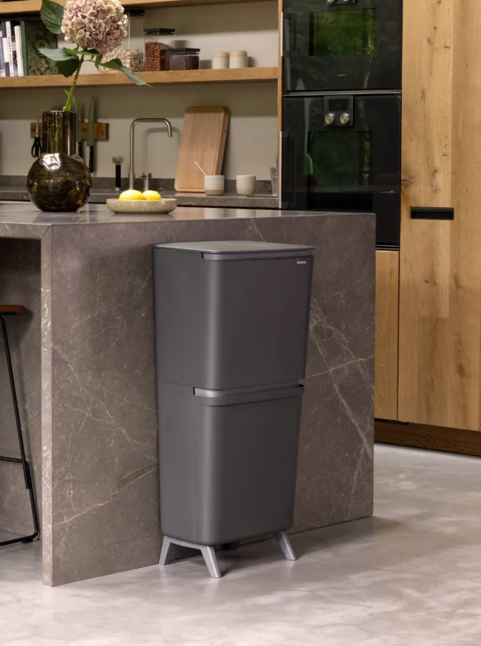 Brabantia SortUp Hi Prullenbak Dark Grey 25 + 10 + 10 liter