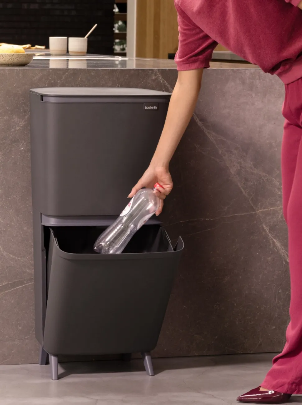 Brabantia SortUp Hi Prullenbak Dark Grey 25 + 10 + 10 liter