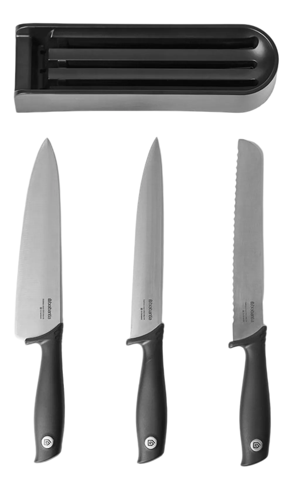 Brabantia Tasty+ Lade Messenblok Dark Grey met 3 Messen New