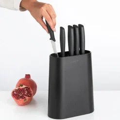 Brabantia Tasty+ Messenblok Dark Grey met 5 Messen