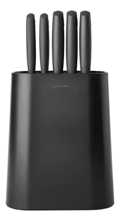 Brabantia Tasty+ Messenblok Dark Grey met 5 Messen