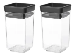 Brabantia Tasty+ Voorraadbussen Dark Grey Stapelbaar 2 x 0,15 l Sale