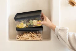 Brabantia Tasty+ Voorraadpot Voorraadbus Dark Grey Stapelbaar 1,5 l