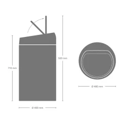 Brabantia Touch Bin Afvalemmer 60 Liter - Soft Beige
