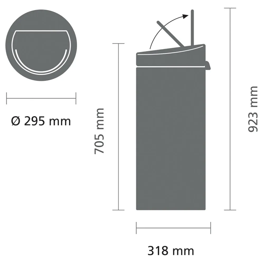 Brabantia Touch Bin Afvalemmer 30 Liter - Soft Beige Clearance