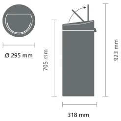 Brabantia Touch Bin New Afvalemmer 30 Liter - 189175