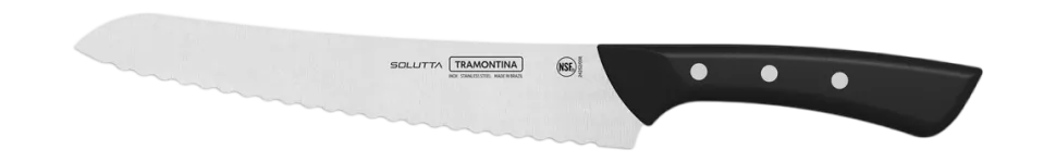 Broodmes Tramontina Solutta Zwart 20 cm