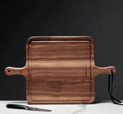 Dutchdeluxes Broodplank BBQ XL Square Oiled Walnut Outlet